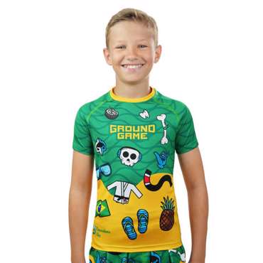 Groundgame rashguard KIDS copacabana - green